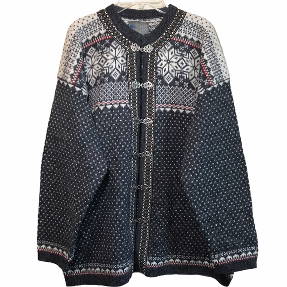 Squaw Valley Sweaters - SQUAW VALLEY Cardigan 100% Wool Norwegian Style